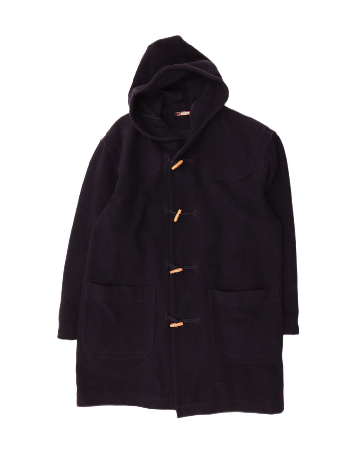 Casaco masculino Sisley Relaxed Elegance com capuz e lã azul marinho pequeno Reino Unido 36