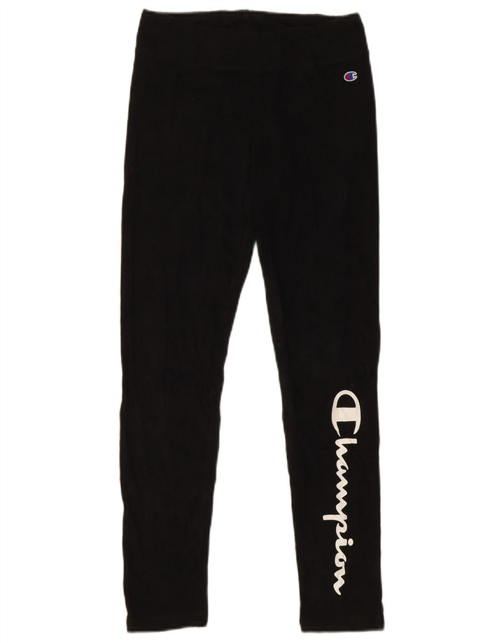 Leggings estampadas Champion Girls 9-10 anos médio algodão preto