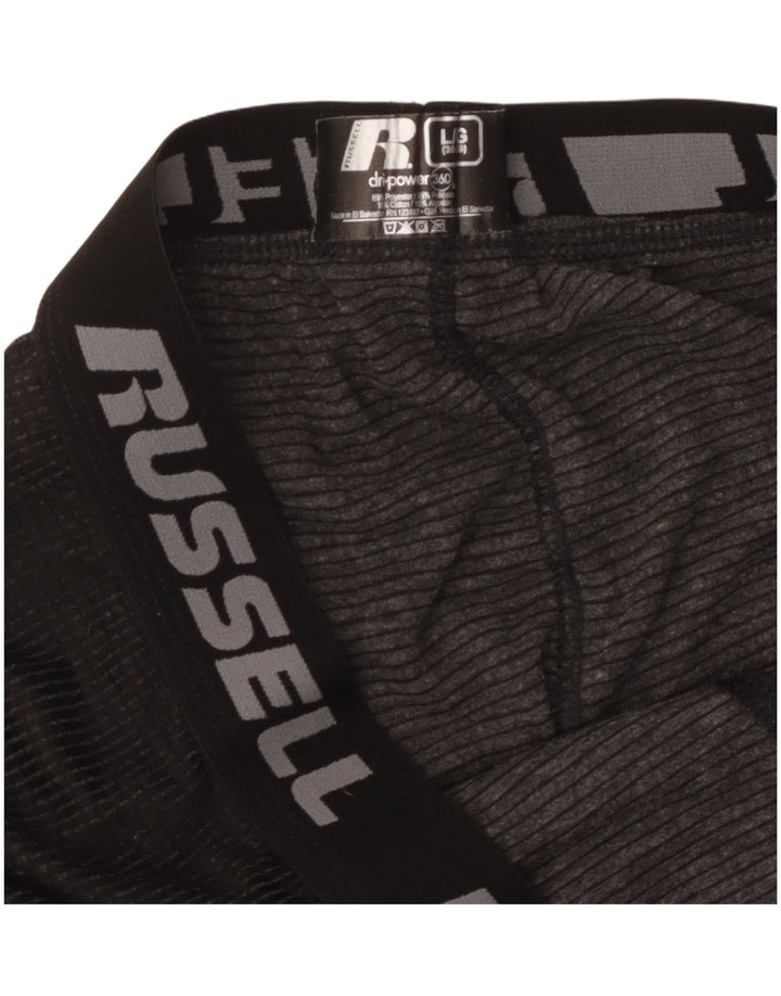 Russell Athletic Mens Graphic Leggings Grande Poliéster Preto