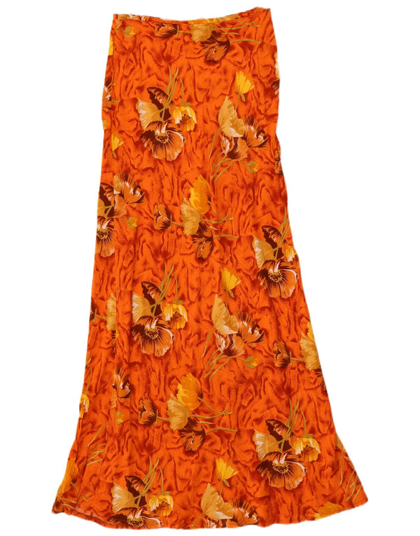 Saia maxi feminina Witty Girl W24 XS laranja floral