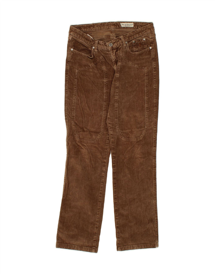 JECKERSON Womens Straight Corduroy Trousers W29 L30 Brown Vintage Jeckerson and Second-Hand Jeckerson from Messina Hembry 