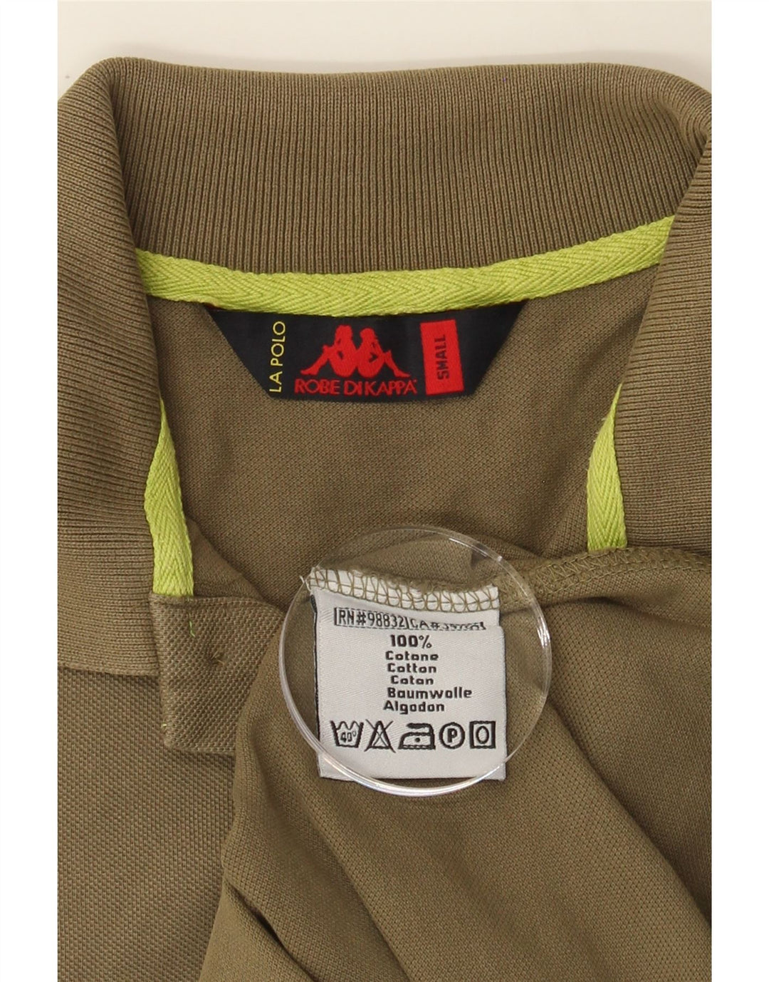 KAPPA Mens Polo Shirt Small Khaki Cotton Vintage Kappa and Second-Hand Kappa from Messina Hembry 
