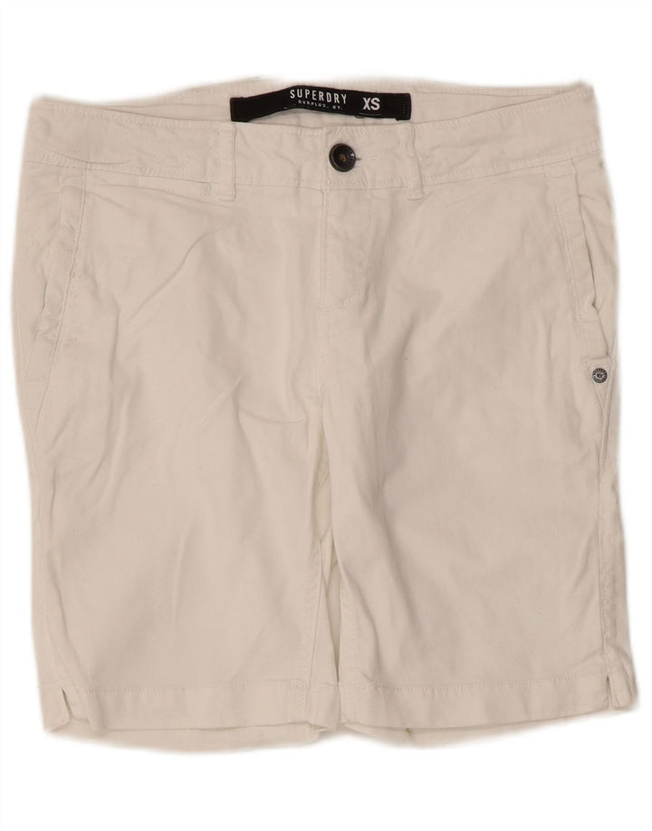Shorts Chino Feminino Superdry XS W30 Algodão Branco
