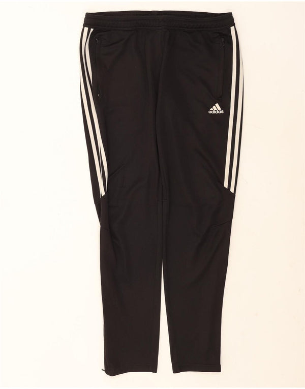Calça de treino feminina Adidas UK 16/18 grande poliéster preto