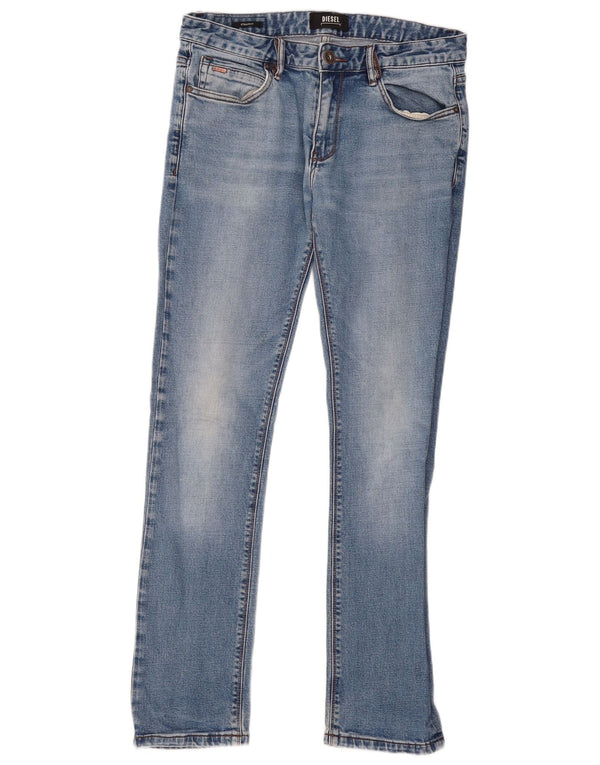 Jeans retos masculinos Diesel W32 L32 algodão azul