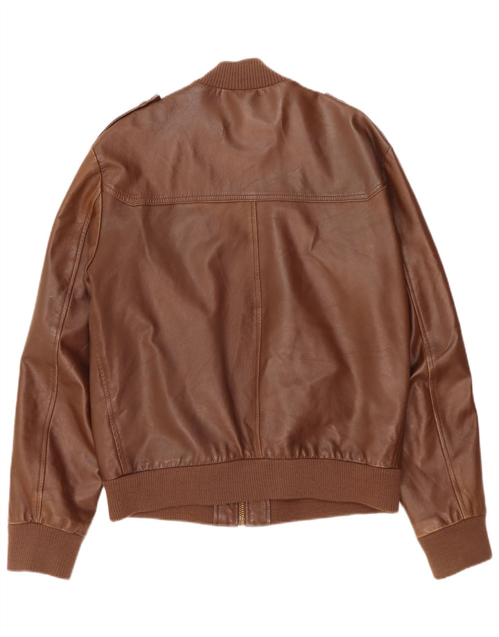 Jaqueta de couro masculina Conbipel IT 52 grande couro marrom