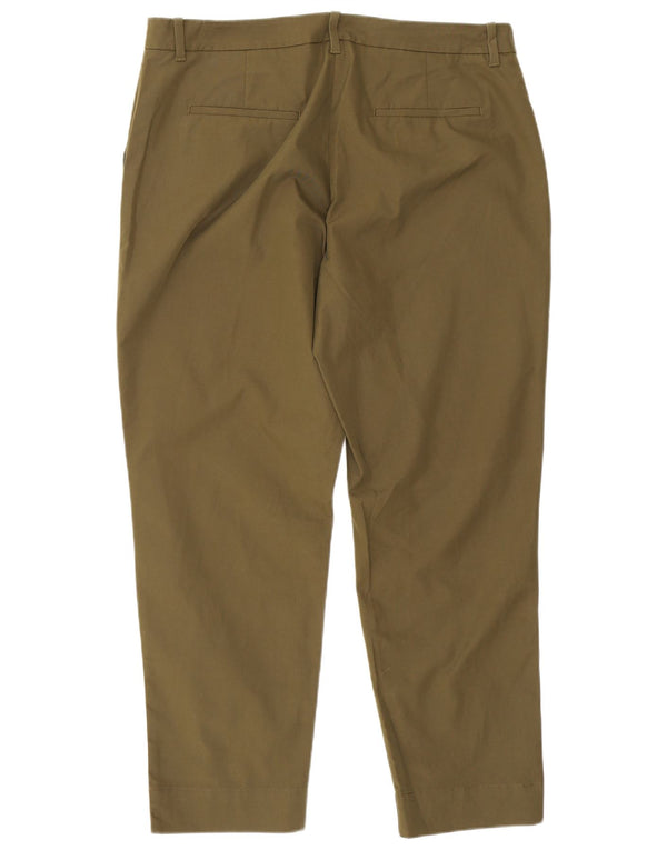 Calça Chino Cônica Feminina Marks & Spencer Reino Unido 14 Grande W34 L25 Cáqui