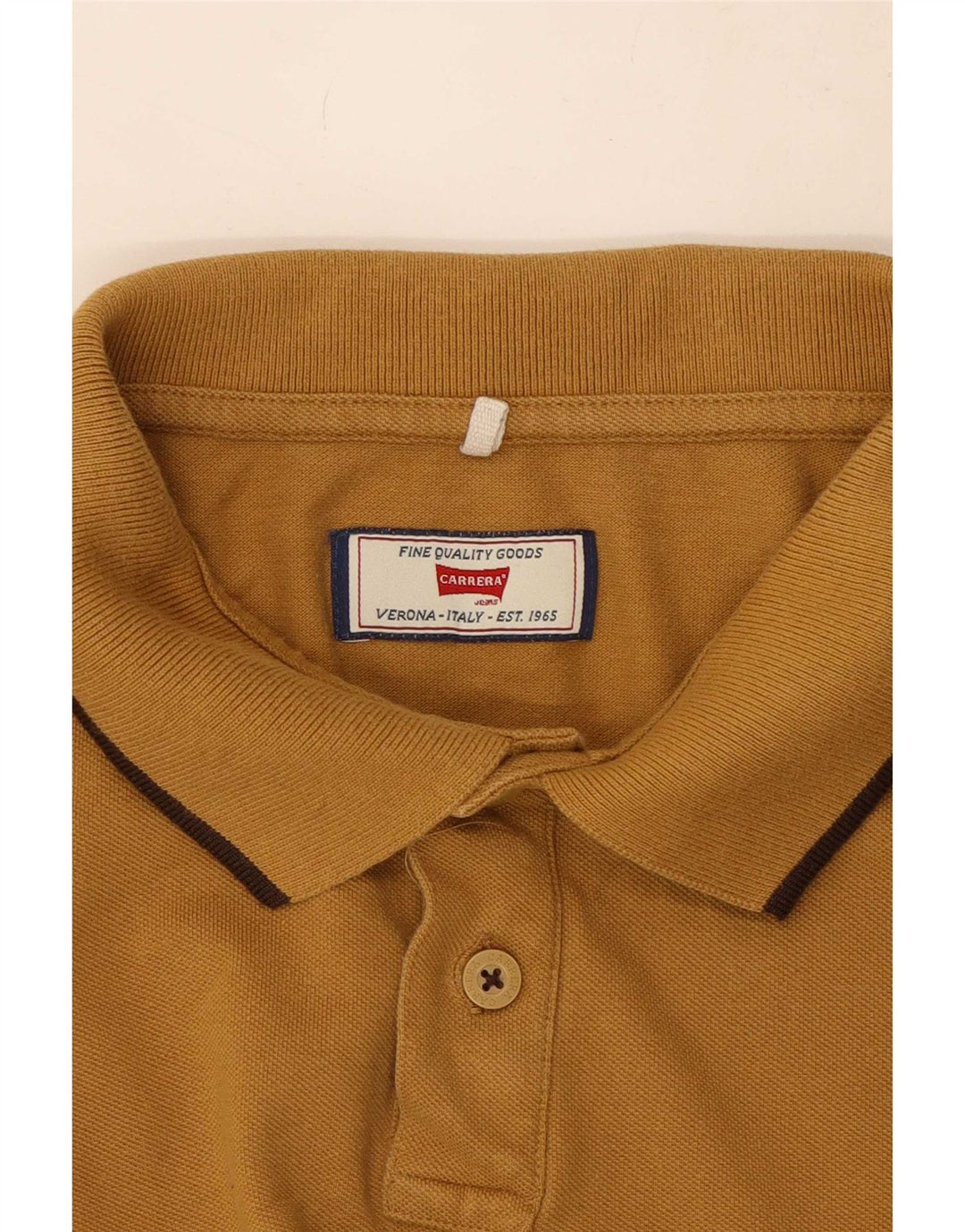 Camisa polo masculina Carrera grande listrada marrom