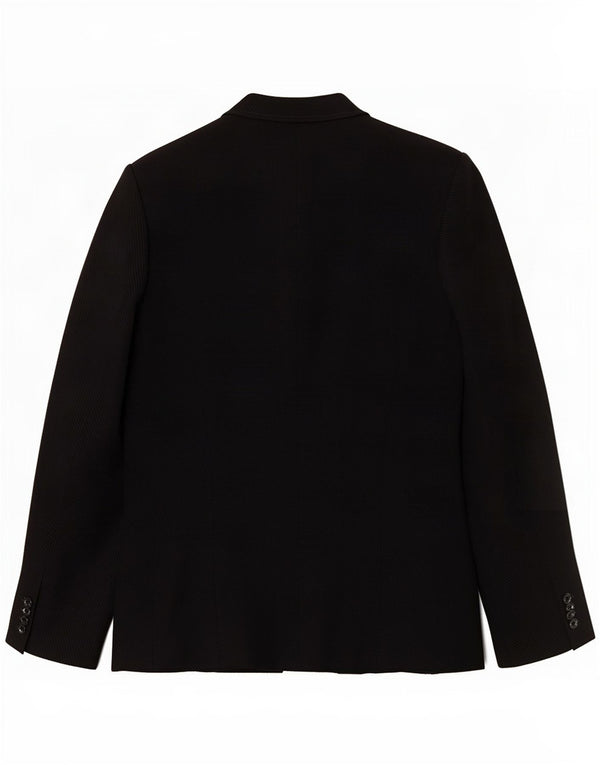 Laura Ashley Jaqueta blazer feminina de 1 botão Reino Unido 8 pequena viscose preta
