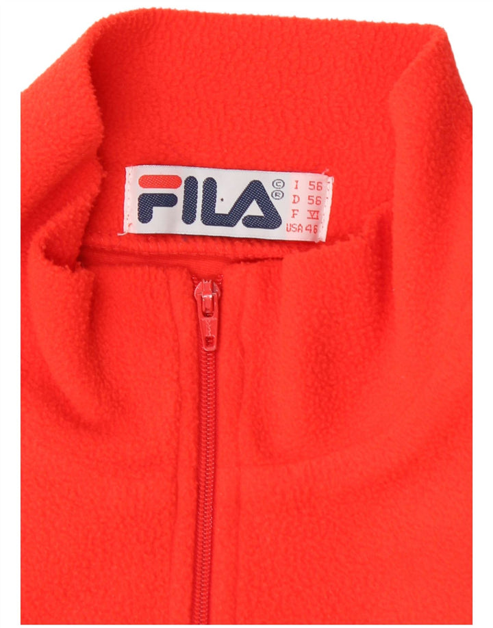 Fila Masculino Zip Neck Fleece Jumper IT 56 2XL Laranja