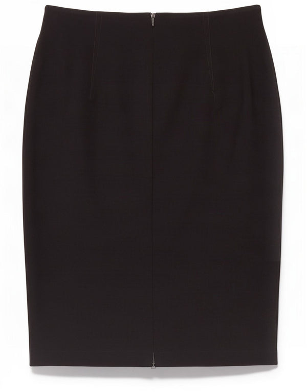 Saia lápis feminina Marks & Spencer Reino Unido 14 grande W32 poliéster preto