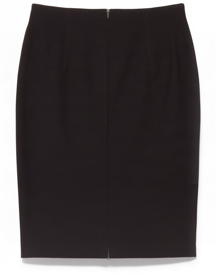 Saia lápis feminina Marks & Spencer Reino Unido 14 grande W32 poliéster preto