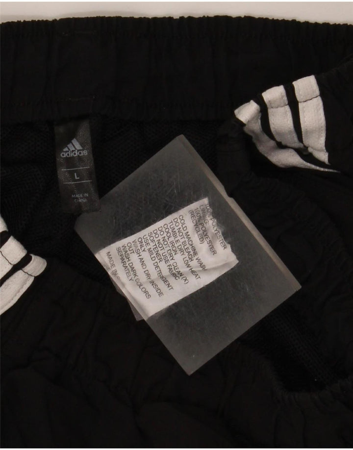 Shorts esportivos masculinos Adidas grande poliéster preto