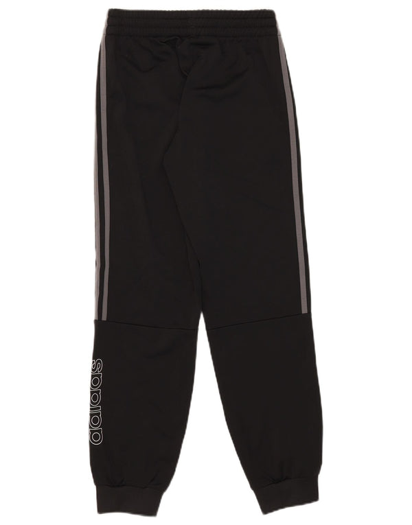 Adidas meninos calças de treino gráfico joggers 11-12 anos preto poliéster