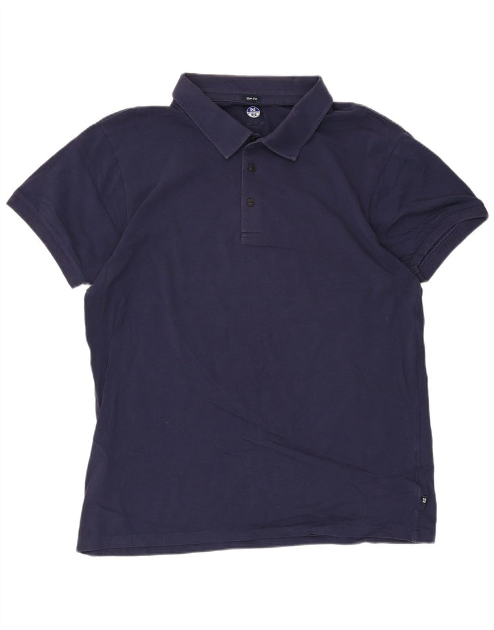Camisa polo masculina North Sails Slim Fit 3XL azul marinho