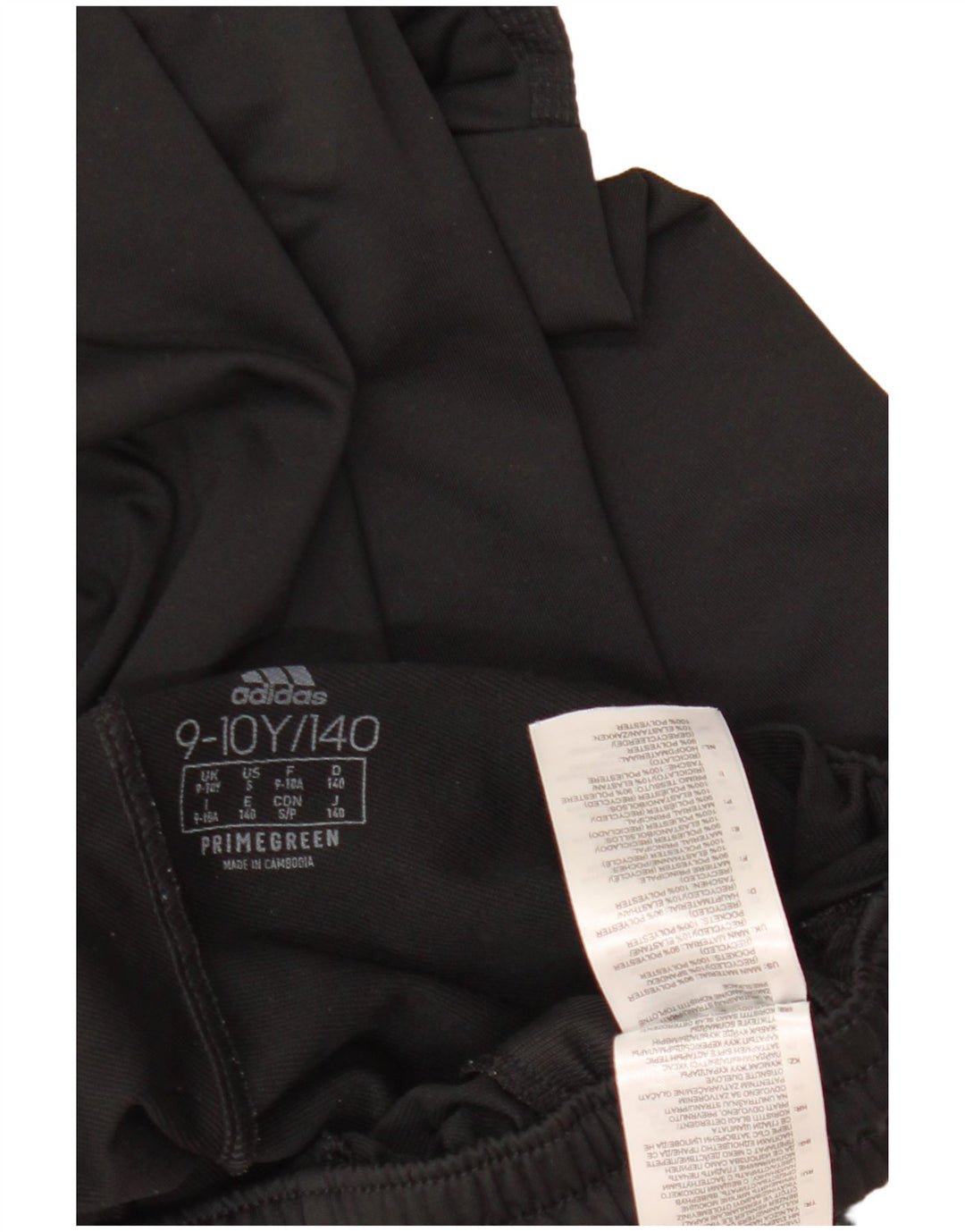 Calças de treino ADIDAS Boys Primegreen 9-10 anos preto poliéster