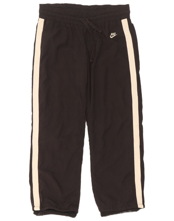 Calça de treino feminina Nike US 8/10 médio preto colorblock poliéster