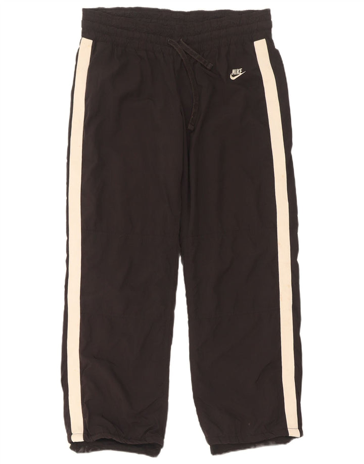 Calça de treino feminina Nike US 8/10 médio preto colorblock poliéster