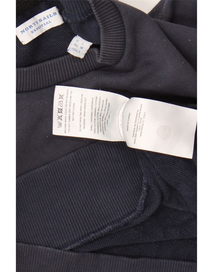 North Sails moletom gráfico masculino jumper médio azul marinho algodão