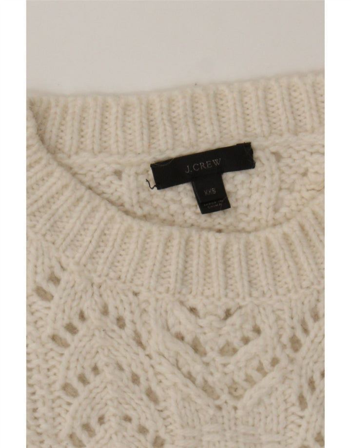 J. CREW Womens Oversized Boat Neck Jumper Sweater UK 2 2XS Off White Vintage J. Crew and Second-Hand J. Crew from Messina Hembry 
