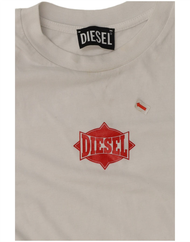 Camiseta Diesel Boys Graphic Top 13-14 Anos Grande Branco