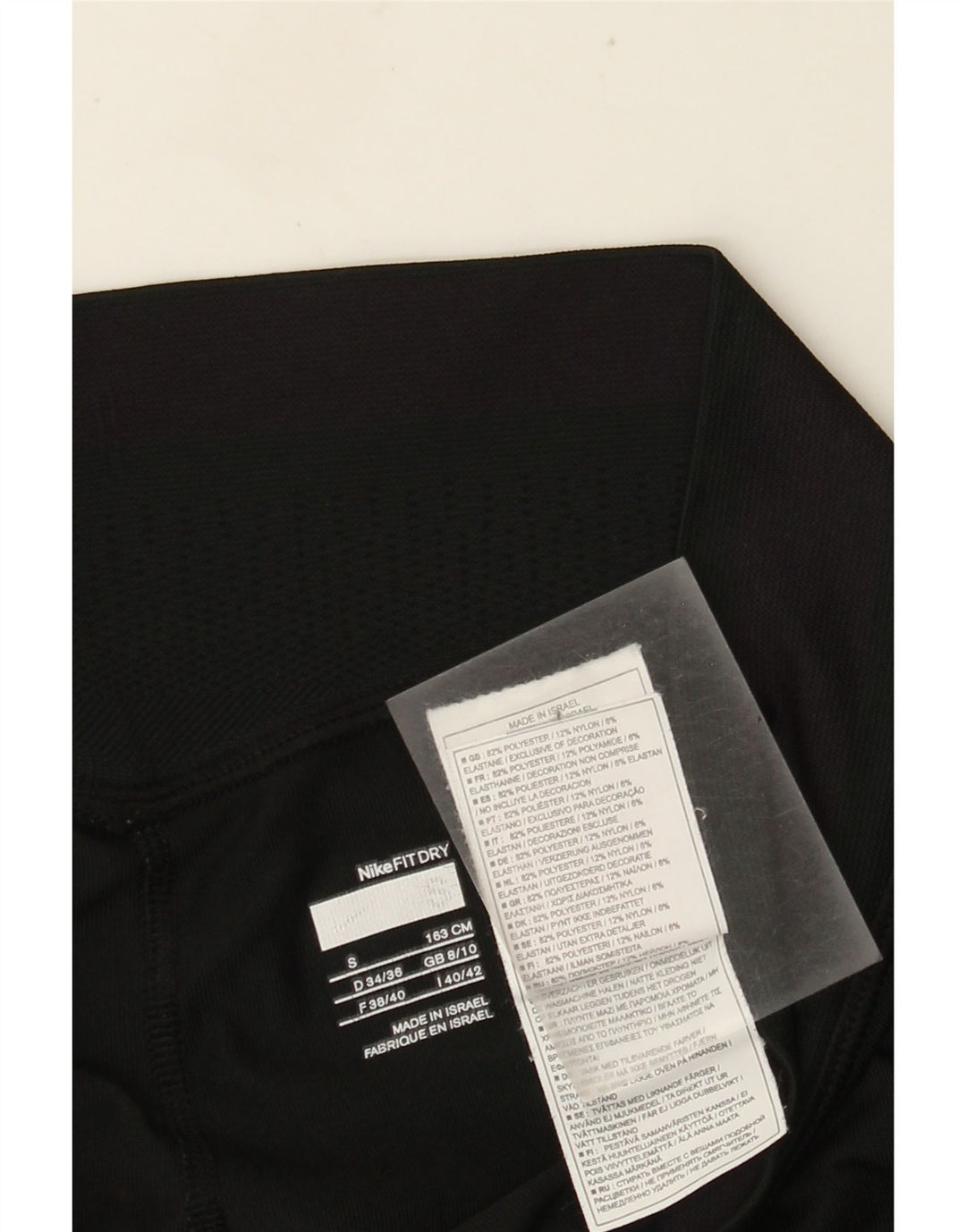 Leggings Nike Capri Femininas UK 8/10 Pequenas Poliéster Pretas