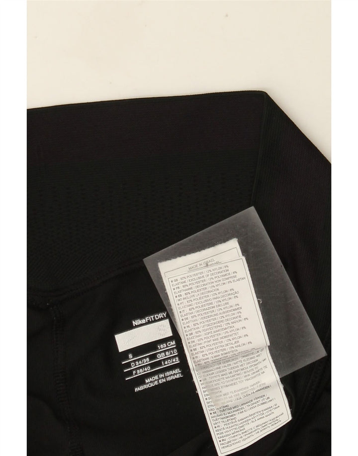 Leggings Nike Capri Femininas UK 8/10 Pequenas Poliéster Pretas
