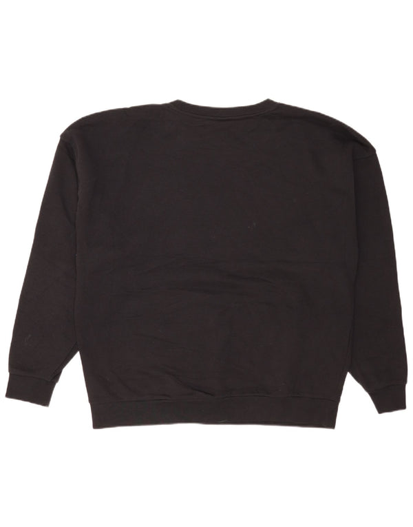 Nike masculino solto ajuste moletom jumper pequeno algodão preto