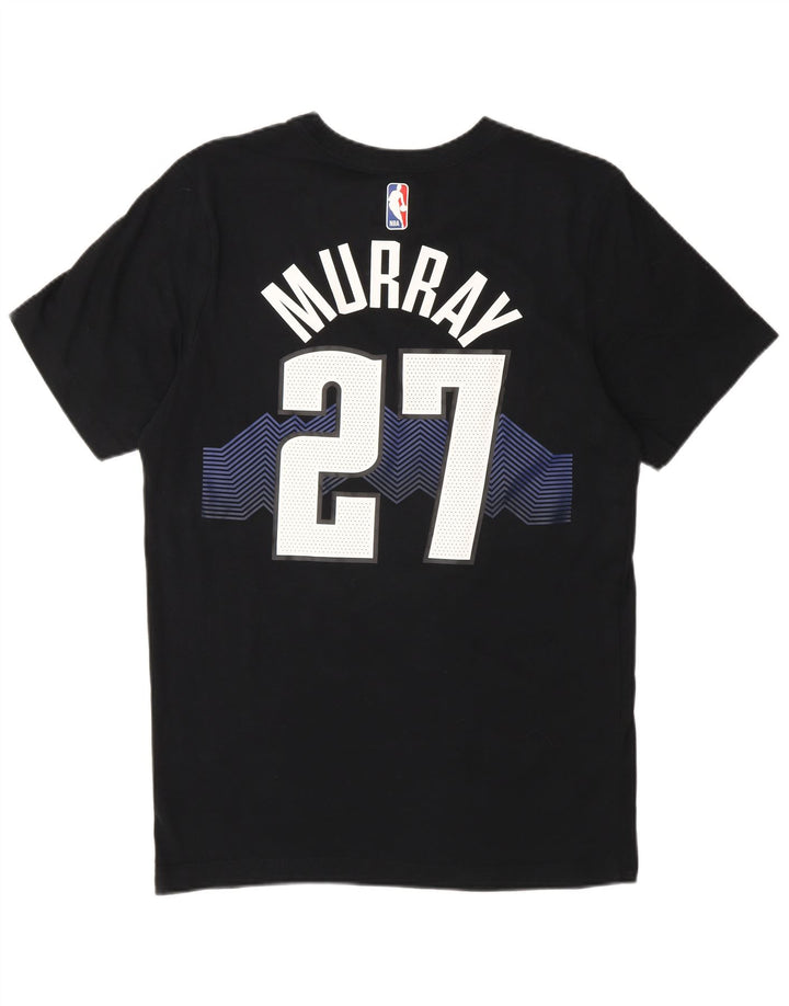 Camiseta Nike masculina Denver Nuggets com estampa gráfica pequena de algodão preto
