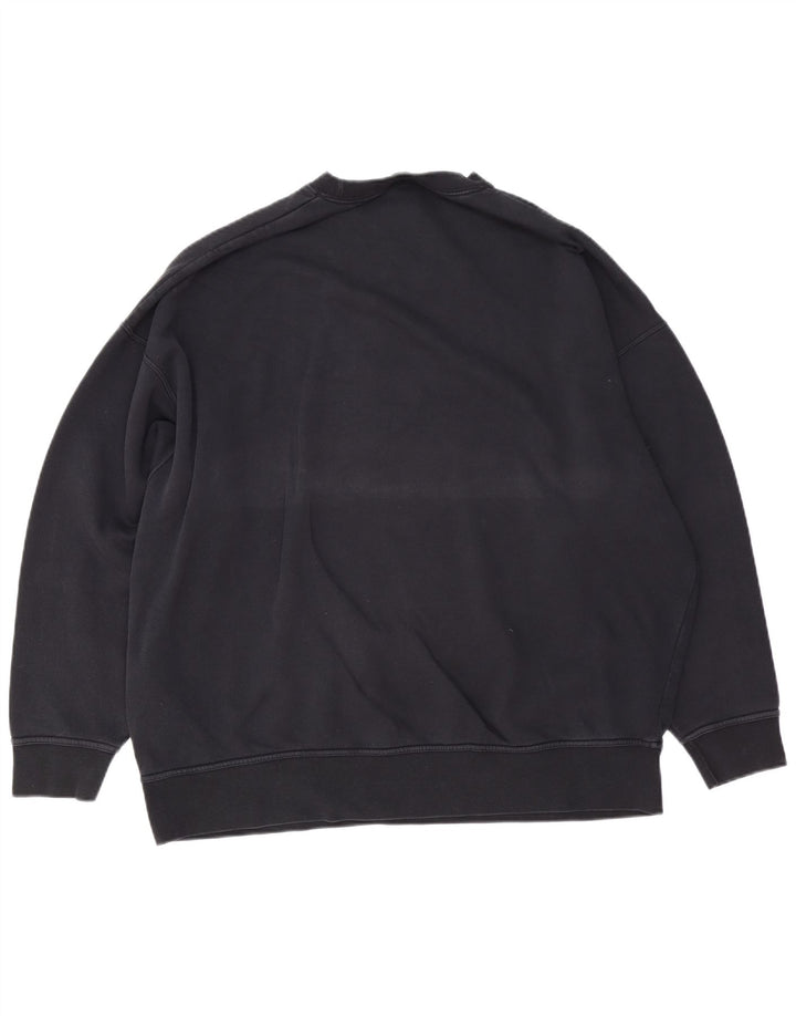 NIKE Mens Loose Fit Moletom Jumper Pequeno Algodão Preto