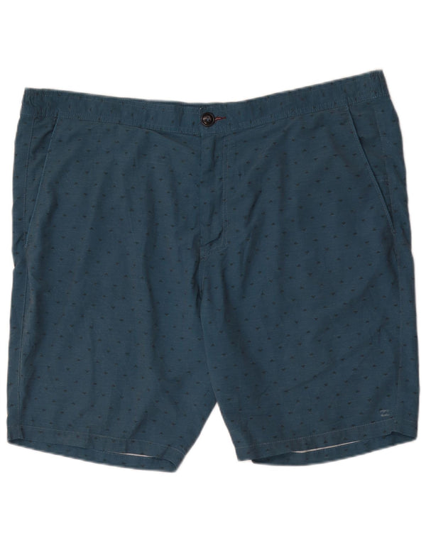 Billabong Mens Chino Shorts XL W42 Azul Geométrico