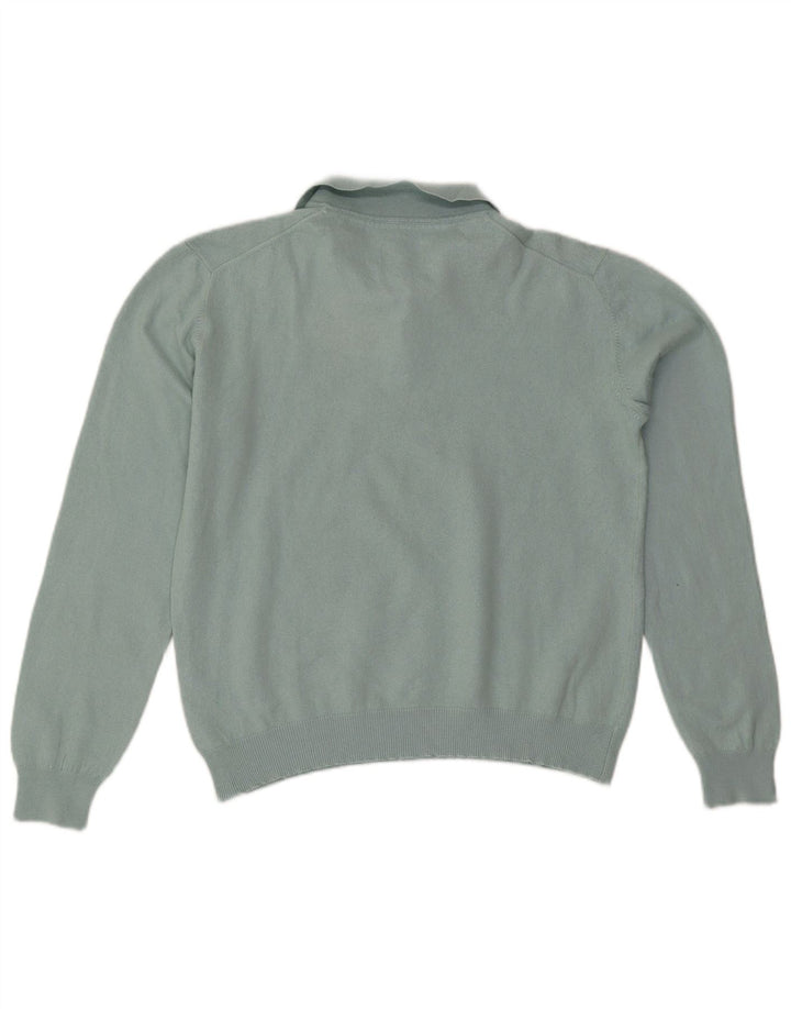 Suéter masculino JACK WILLS com gola polo e algodão azul grande
