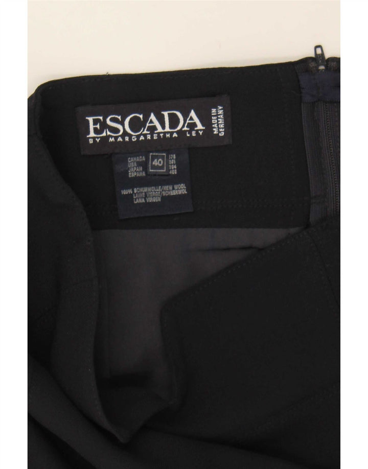 Escada Saia Lápis Feminina EU 40 Médio W27 Lã Azul Marinho
