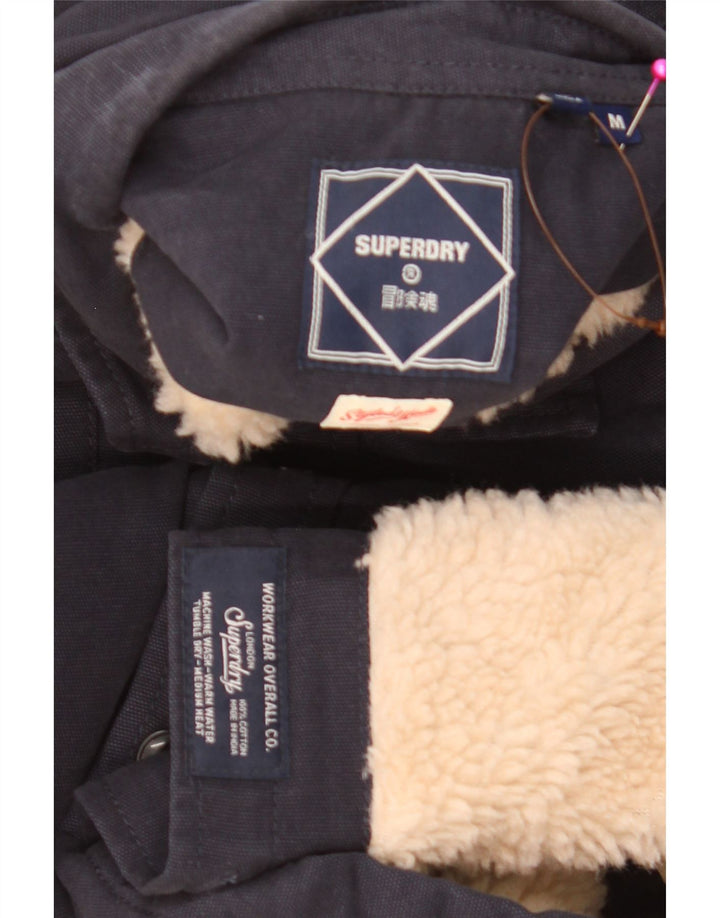 Camisa masculina Superdry Sherpa Lumberjack médio algodão azul marinho