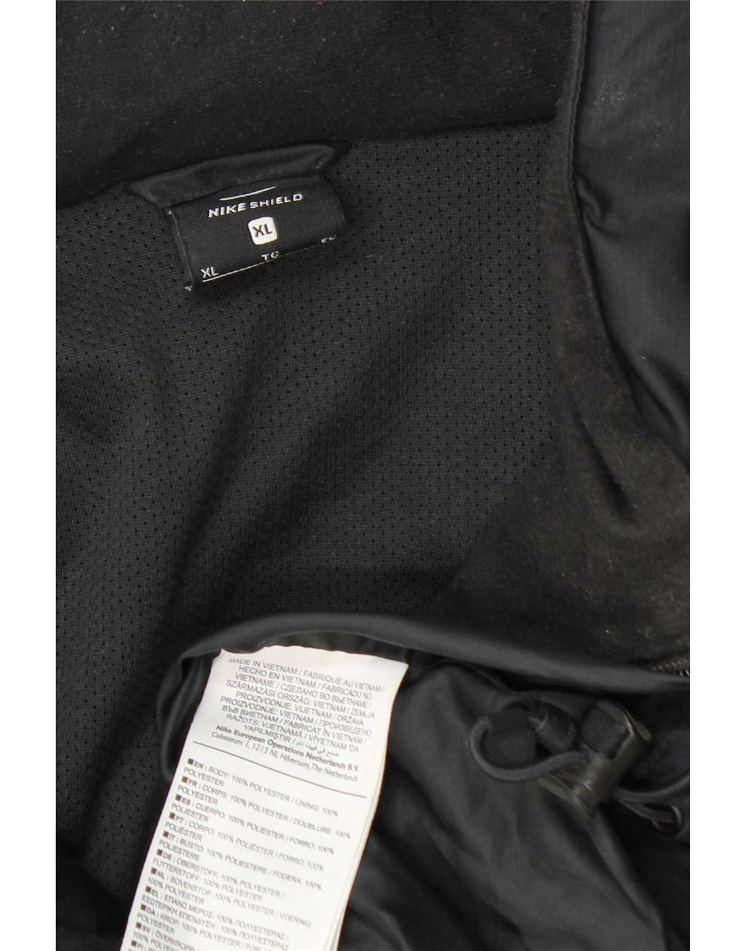 Jaqueta de chuva masculina Nike com capuz UK 42 XL cinza poliéster