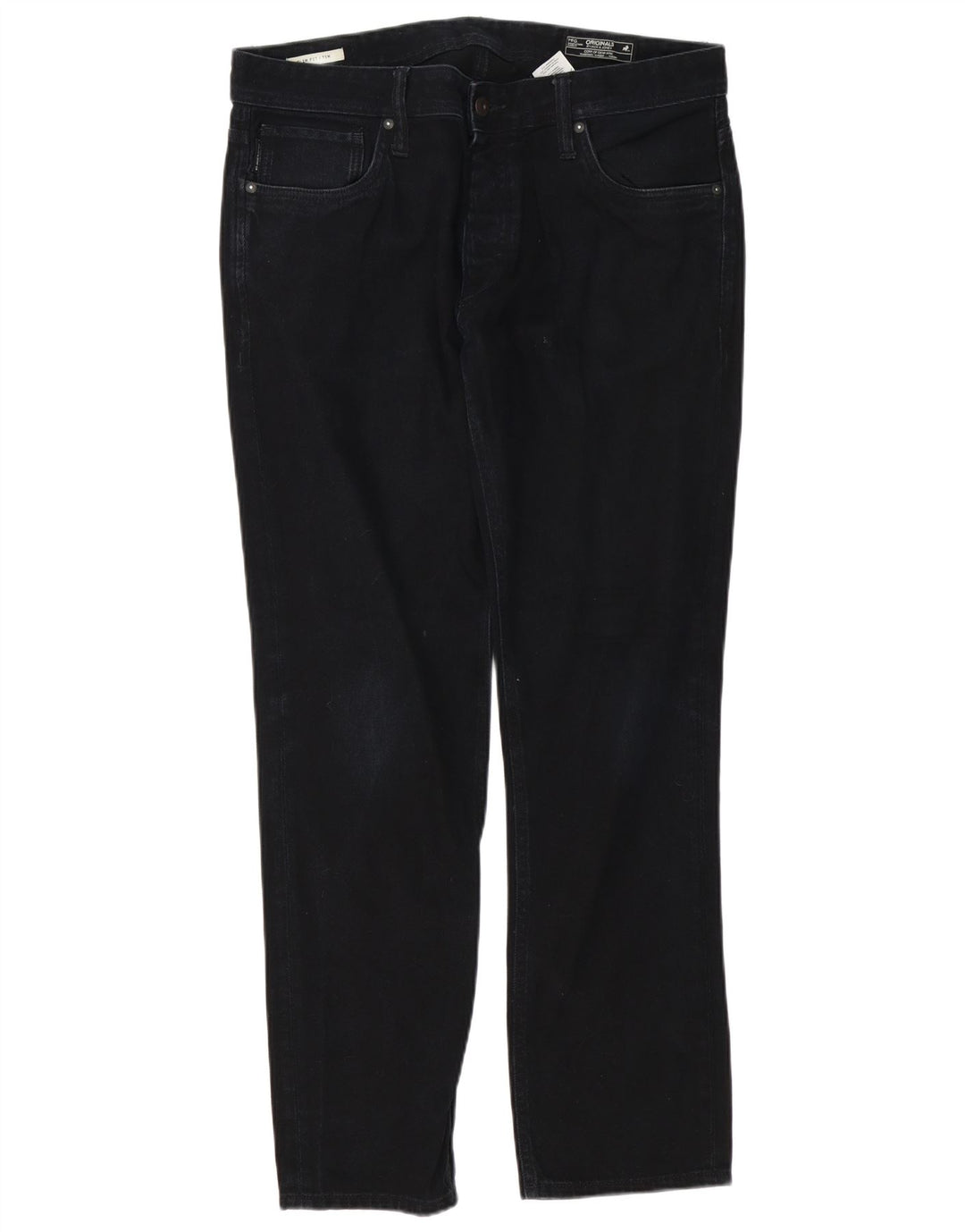 Jack & Jones Masculino Tim Slim Jeans W36 L32 Azul Marinho Algodão