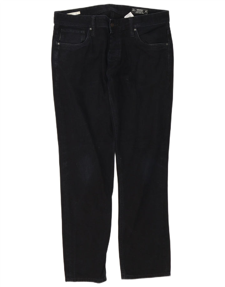 Jack & Jones Masculino Tim Slim Jeans W36 L32 Azul Marinho Algodão