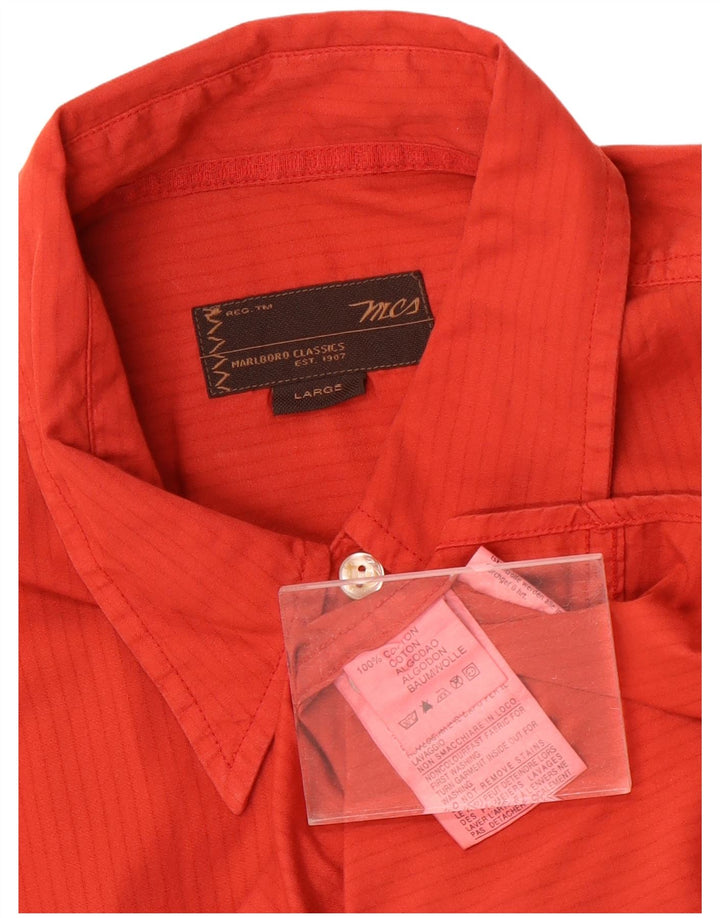 Camisa masculina de manga curta Marlboro Classics grande algodão vermelho