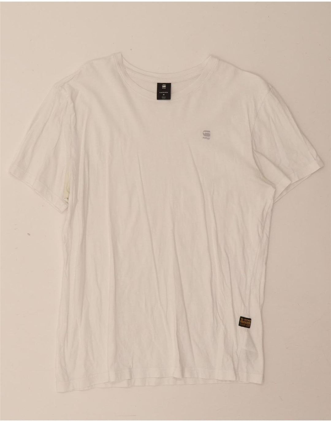 Camiseta masculina G-Star Top médio algodão branco