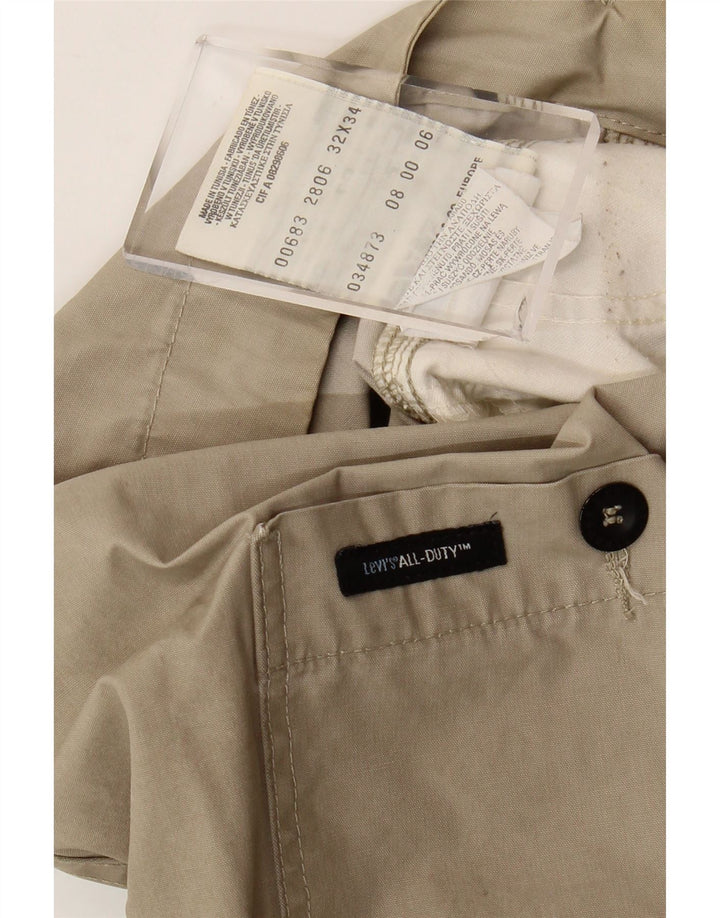 Calça cargo reta masculina Levi's W32 L31 algodão bege