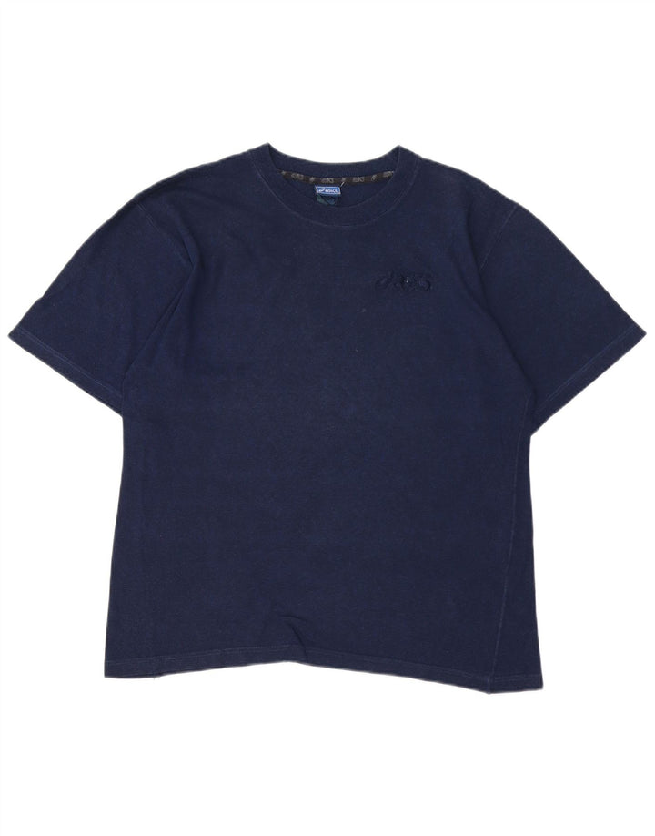 Camiseta masculina Asics Top médio algodão azul marinho