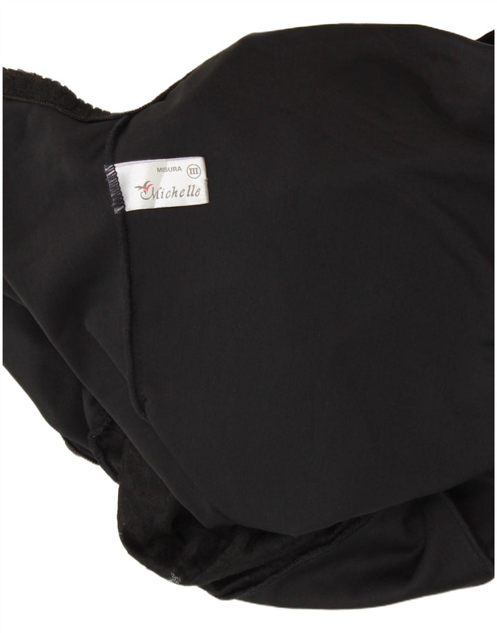 Body feminino MICHELLE de veludo UK 14 médio preto paisley poliéster