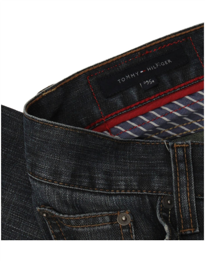 TOMMY HILFIGER Calça jeans reta masculina W34 L30 Azul