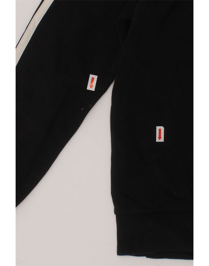 ADIDAS Boys Zip Hoodie Sweater 9-10 Years Black Cotton Vintage Adidas and Second-Hand Adidas from Messina Hembry 