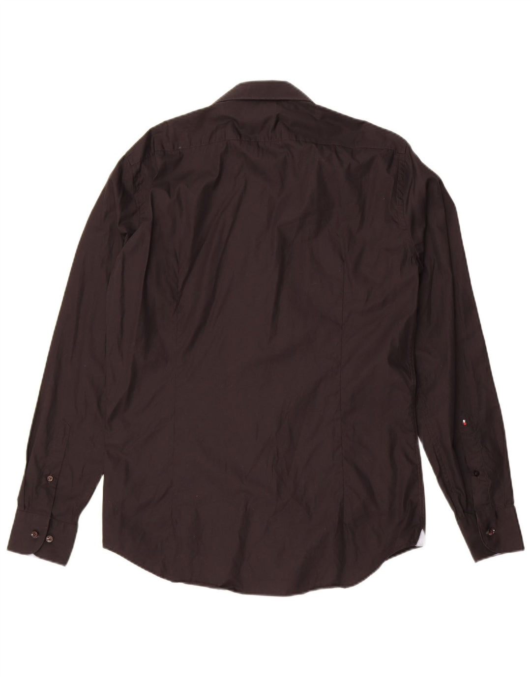 Camisa masculina Tommy Hilfiger sob medida tamanho 40 algodão preto médio