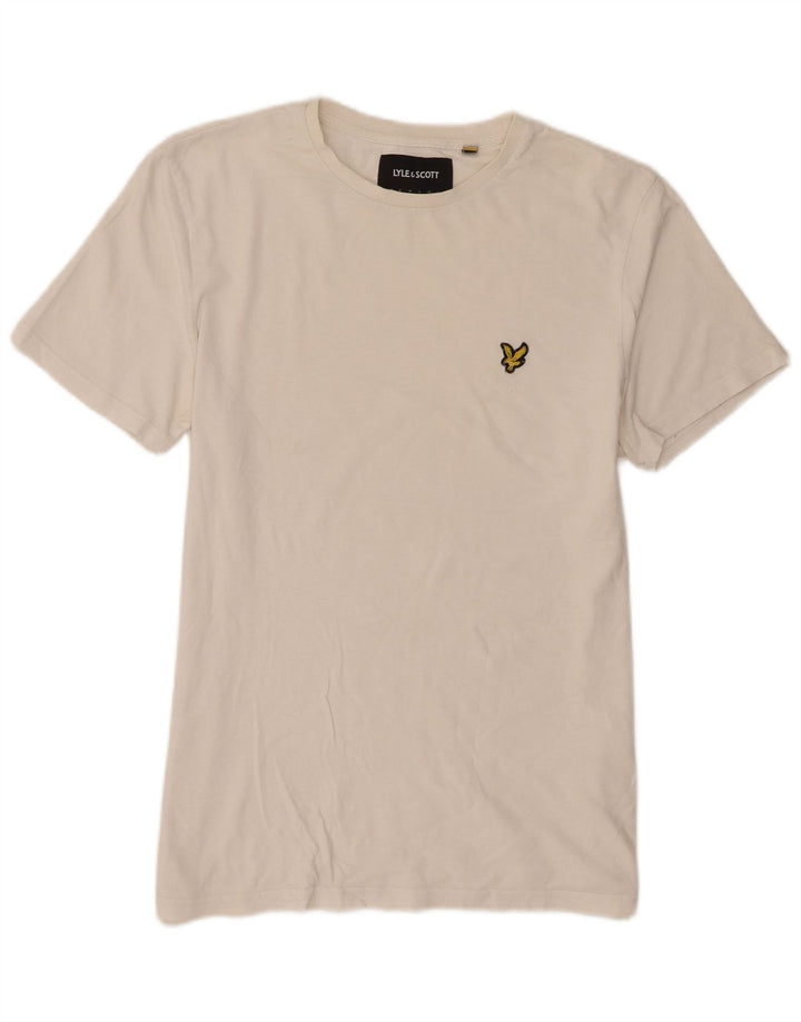 Camiseta masculina de manga curta Lyle & Scott grande algodão branco