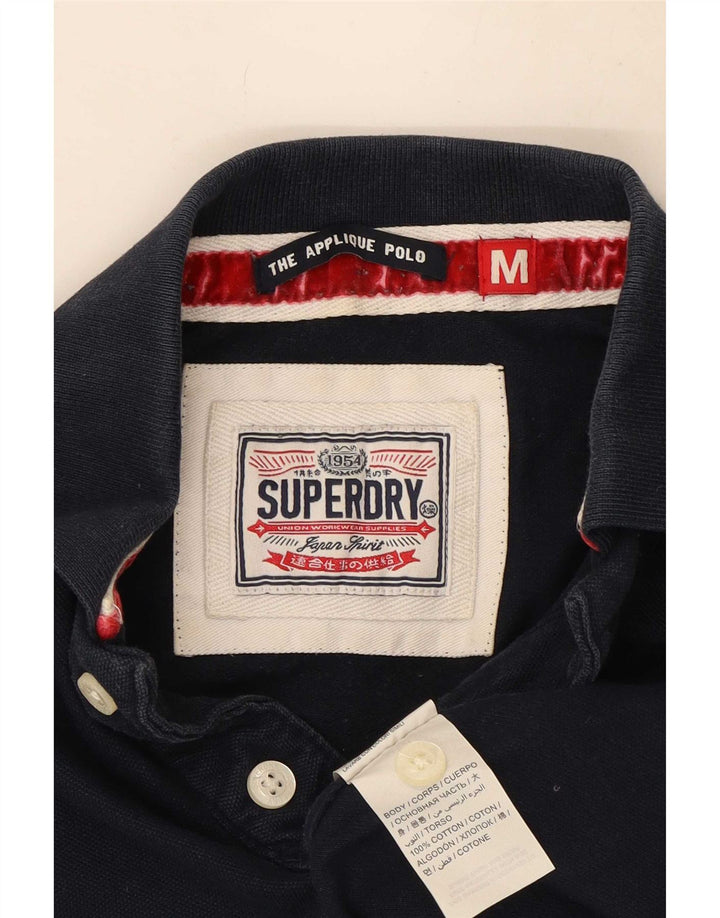 Camisa polo masculina Superdry Graphic Rugby médio azul marinho algodão
