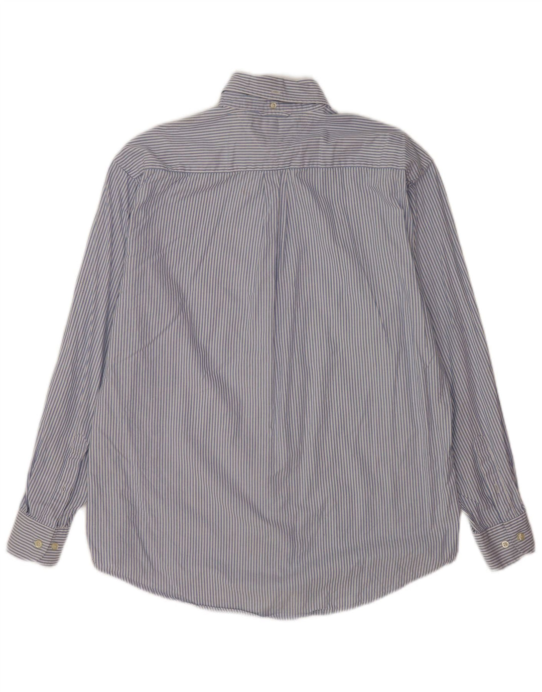 Camisa masculina Tommy Hilfiger de algodão listrado azul médio