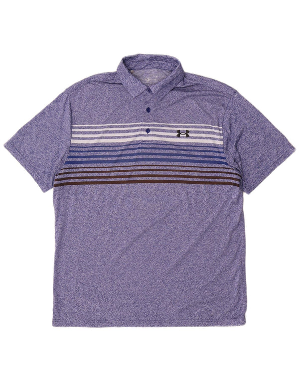 Camisa polo masculina Under Armour grande listrada azul