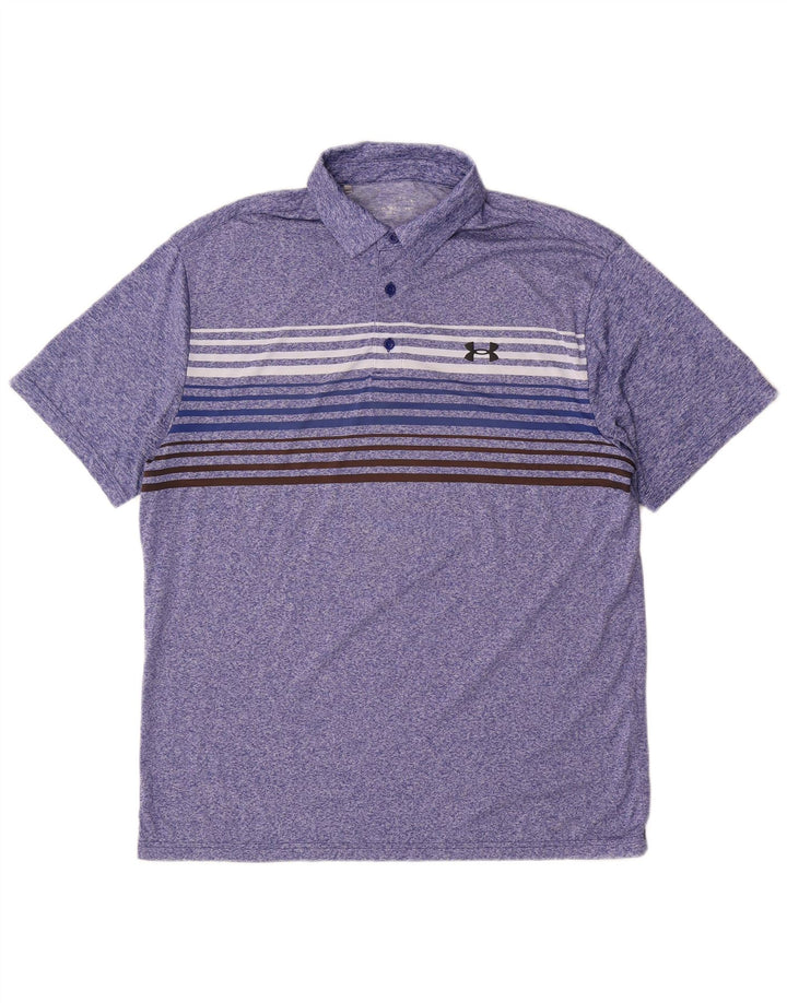 Camisa polo masculina Under Armour grande listrada azul
